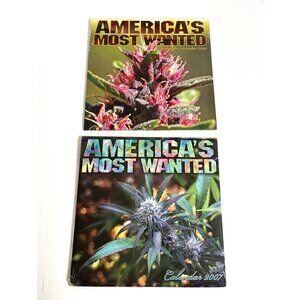 Bundle 2 New VTG Wall Calendar America's Most Wanted Weed Cannabis Strains